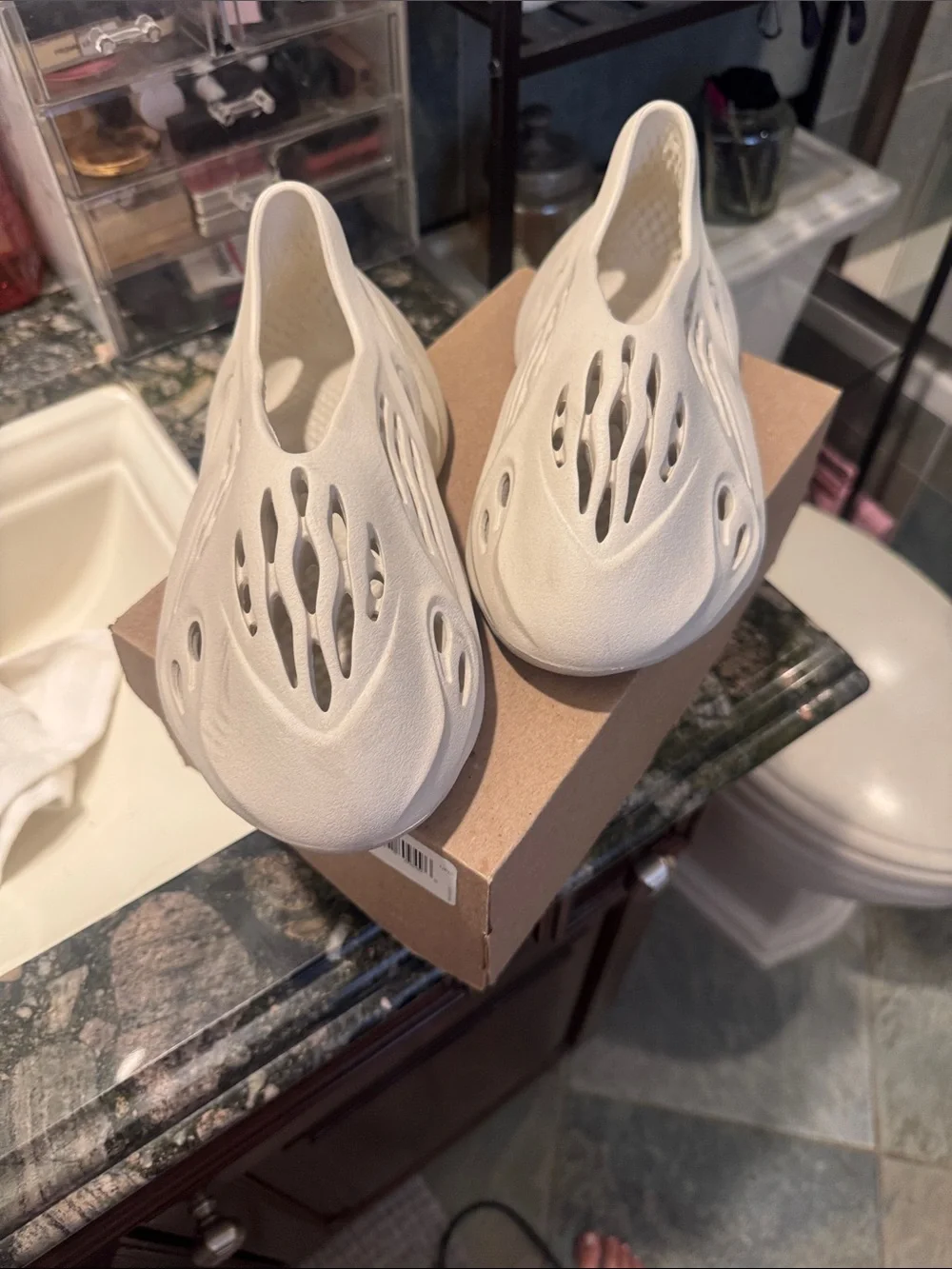 Yeezy Kids Foam Runner Water Shoes in White